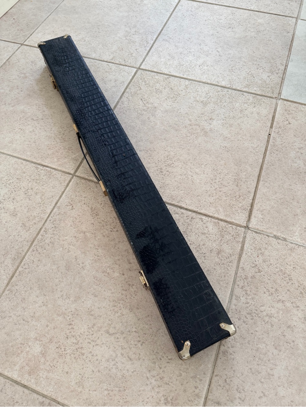 Custom Two-Piece Pool Cue with Decorative Wood Inlay and Grey Wrap with case - Picture 8 of 8